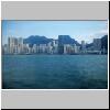 Hong Kong Island - Blick auf die Insel (westlicher Teil) vom Meer aus