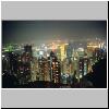 Hong Kong Island -  n&auml;chtlicher Blick vom Victoria Peak auf die leuchtende Skyline von Hongkong